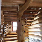Baumstammtreppe unten