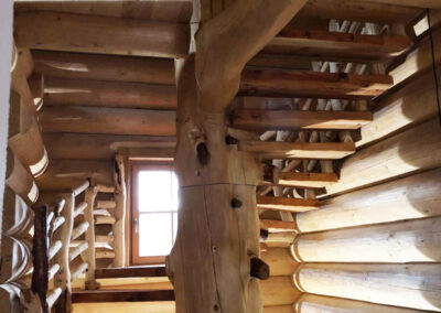 Baumstammtreppe unten